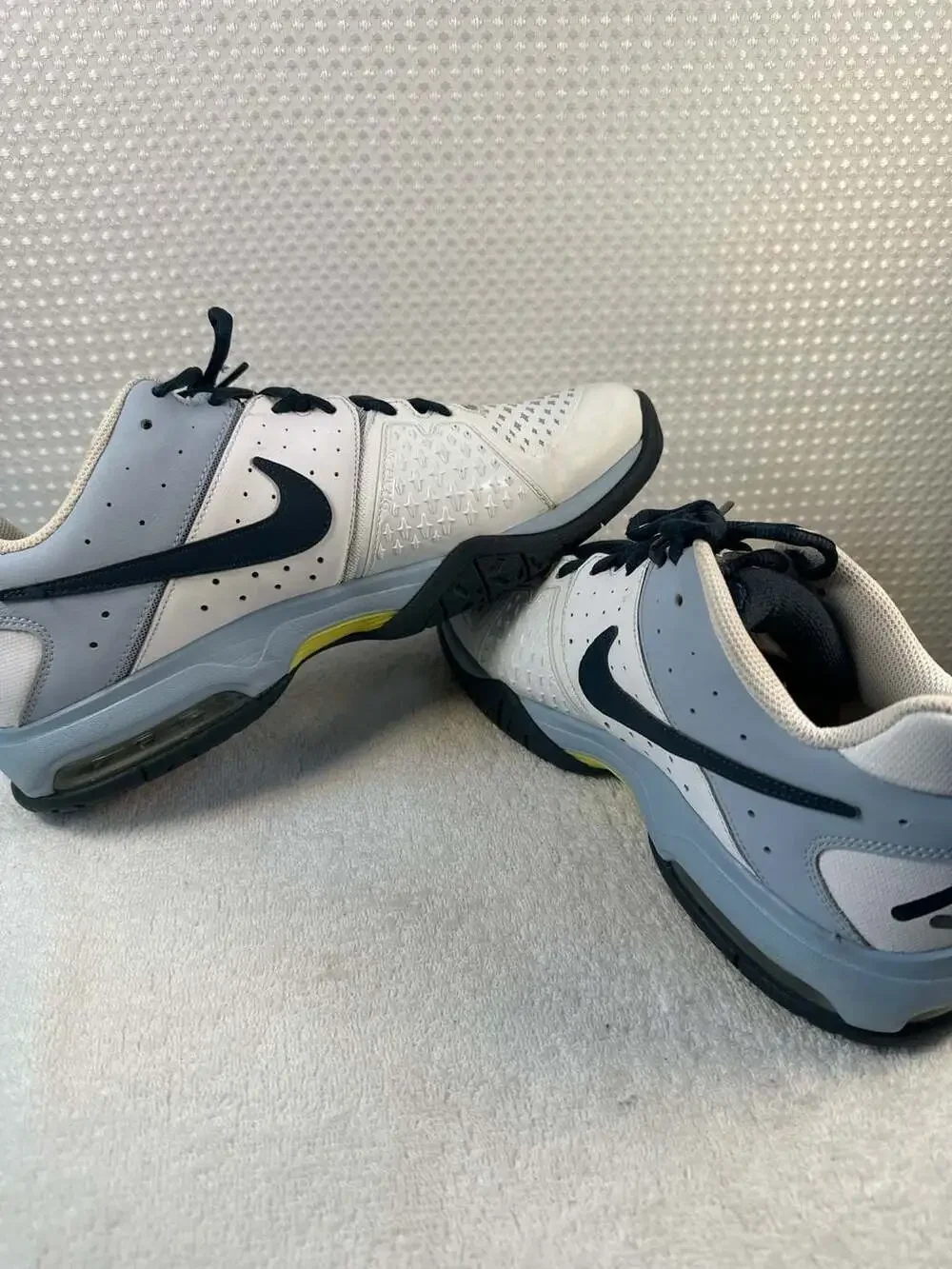 Nike Air Cage Advantage White Navy Grey Tennis Shoes 599360-144